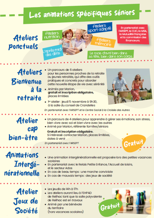 Ateliers séniors