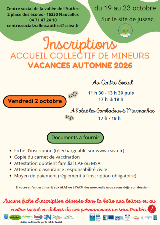 affiche inscription